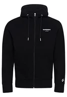 Bluzy męskie - Superdry Code Core Sport Zip Hood Bluza męska, Czarny, S - miniaturka - grafika 1