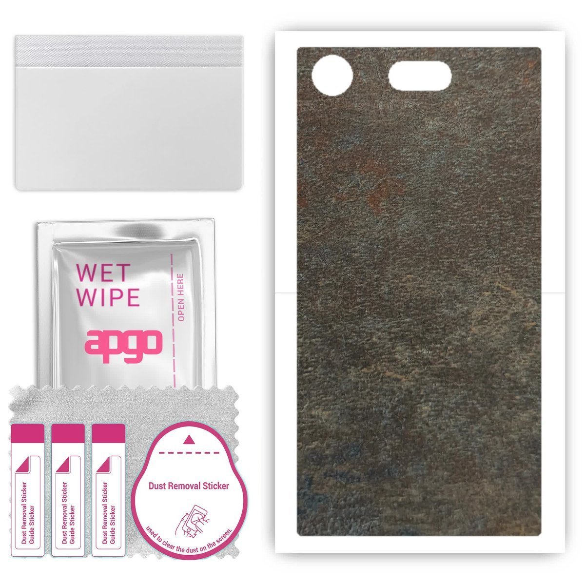 Folia naklejka skórka strukturalna na TYŁ do Sony Xperia XZ1 Compact - Kamień Księżycowy - apgo SKINS