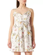 Sukienki - VERO MODA Damska sukienka Vmeasy Short FRL Strap Dress WVN Ga, Snow White/Aop:mille, L - miniaturka - grafika 1