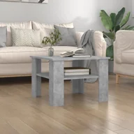 Ławy i stoliki kawowe - vidaXL Stolik kawowy betonowy szary 60x60x42 cm materiał drewnopochodny - Stolik kawowy - Stoliki kawowe - Stolik sofowy - Stoliki sofowe - miniaturka - grafika 1
