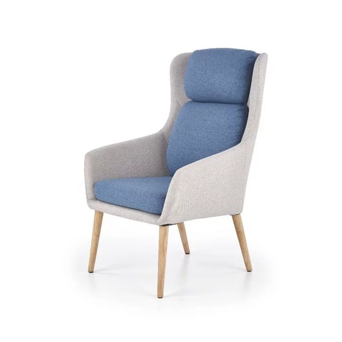 Fotel wypoczynkowy STYLE FURNITURE Pure, szaro-niebieski, 67x75x103 cm