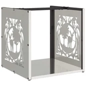 Wózki magazynowe - vidaXL Stojak na drewno opałowe 40x40x40 cm Stal nierdzewna - miniaturka - grafika 1