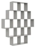 Regały - Szary minimalistyczny regał wiszący lub stojący D6-P88 - miniaturka - grafika 1