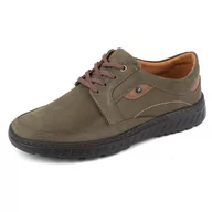 Półbuty męskie - Buty męskie skórzane casual 960MA zielone - Buty Olivier - miniaturka - grafika 1
