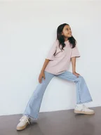 Spodnie i spodenki dla dziewczynek - Reserved - Jeansy Extra Bootcut - niebieski - miniaturka - grafika 1
