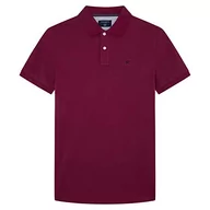 Koszulki męskie - Hackett London Męska koszulka polo Slim FIT z logo, fioletowa (jagodowa), 3XL, Fioletowy (jagodowy), 3XL - miniaturka - grafika 1