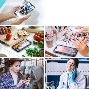 Etui do iPhone 14 wodoodporne pancerne 360 Case Hybrid ochrona aparatu obiektywów IP68 Waterproof czarne - Etui i futerały do telefonów - miniaturka - grafika 11