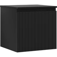Szafki łazienkowe - Mexen Rivel szafka łazienkowa podumywalkowa 50 cm z blatem, 1 szuflada, ryflowana , czarna mat - 91A20-05047-1-BFC71 - miniaturka - grafika 1