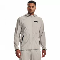 Kurtki męskie - Męska kurtka treningowa UNDER ARMOUR Project Rock Unstoppable Jacket - beżowa - miniaturka - grafika 1