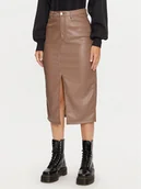 Spódnice - ONLY Spódnica z imitacji skóry Kiri 15324778 Brązowy Regular Fit - miniaturka - grafika 1