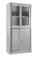 Regały biurowe - Szafka, regał biurowy XD-015-S - Szary - miniaturka - grafika 1