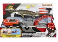Samochody i pojazdy dla dzieci - Matchbox Jurassic World Mozazaur i łódź ratunkowa - model lub pojazd - miniaturka - grafika 1