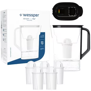 Dzbanek filtrujący do lodówki Wessper D3 Slim FutureFlow LED + 6x Filtr - Dzbanki filtrujące - miniaturka - grafika 1