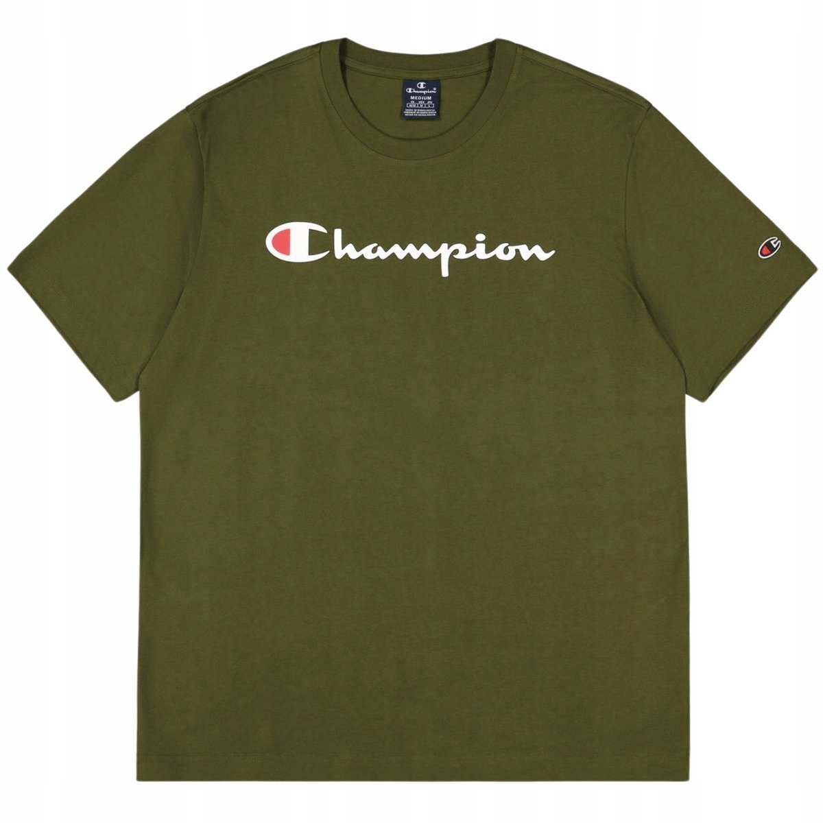 Koszulka męska Champion SS Tee oliwkowa 220256 GS573 2XL