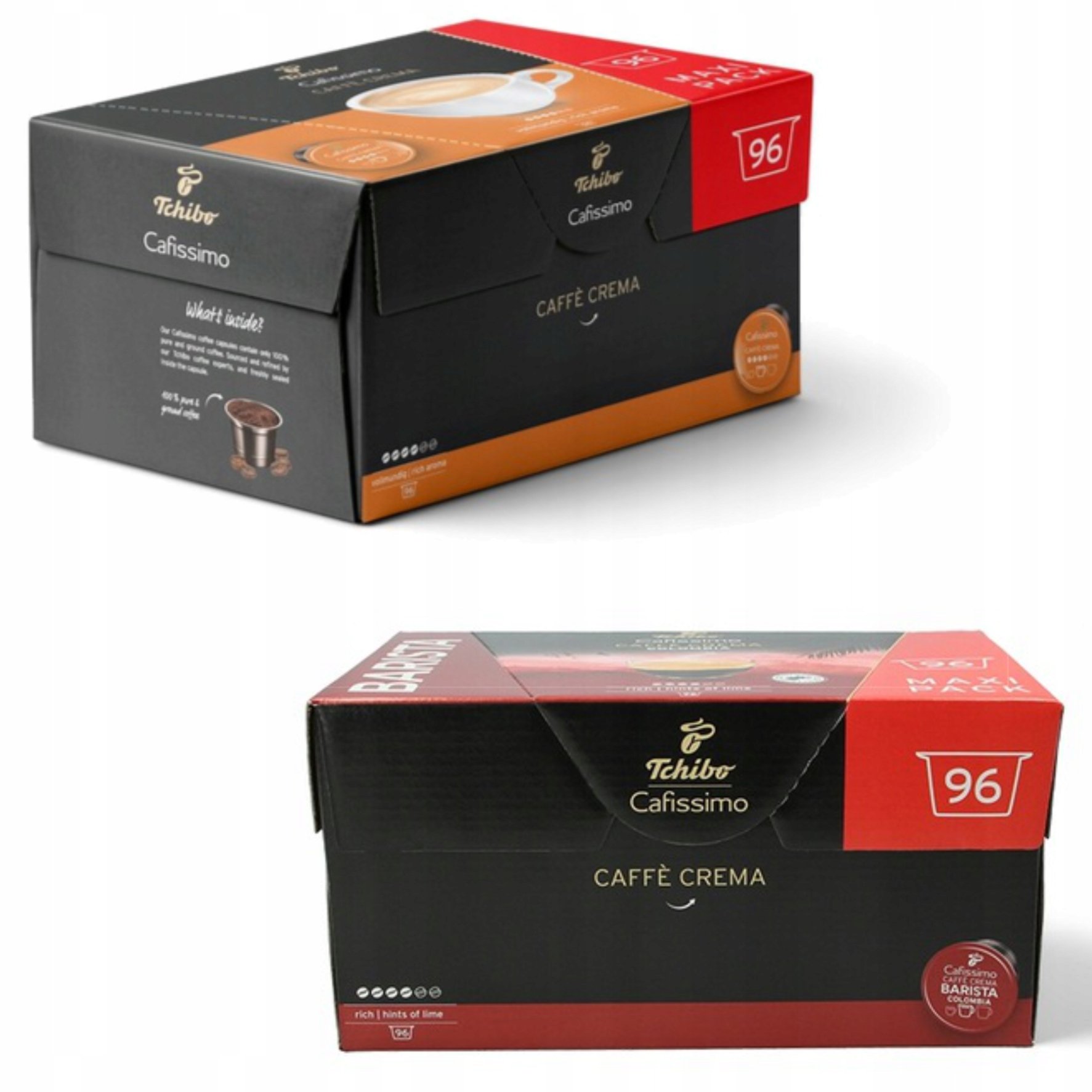 Tchibo Cafissimo Crema Rich Aroma 96 Kap. Arabika Colombia 96 Kap. Zestaw