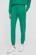 Spodnie damskie - Polo Ralph Lauren spodnie dresowe kolor zielony gładkie - miniaturka - grafika 1