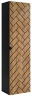Szafki łazienkowe - Wiszący słupek łazienkowy czarny + dąb craft złoty N4-B88 - miniaturka - grafika 1