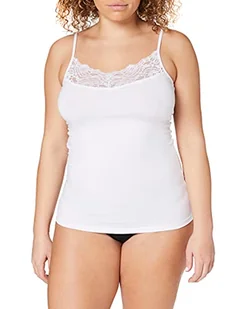 Vila Damska bluzka z koronką Viofficiel Lace Strap Noos Top, biały (Optical Snow)., L - Bluzki damskie - miniaturka - grafika 1