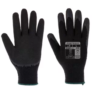 PORTWEST A150 RĘKAWICA CLASSIC GRIP - LATEKS; CZARNY - Rękawice robocze - miniaturka - grafika 1