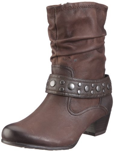 Jana Damskie modne kozaki, brązowy - Braun Mocca - 42.5 EU Weit