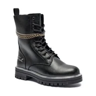 Buty dla dziewczynek - Karl Lagerfeld Kids Skórzane botki - miniaturka - grafika 1