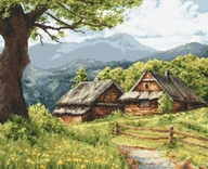 Pasmanteria - Haft krzyżykowy, Zestaw do haftu, Górskie chaty - miniaturka - grafika 1