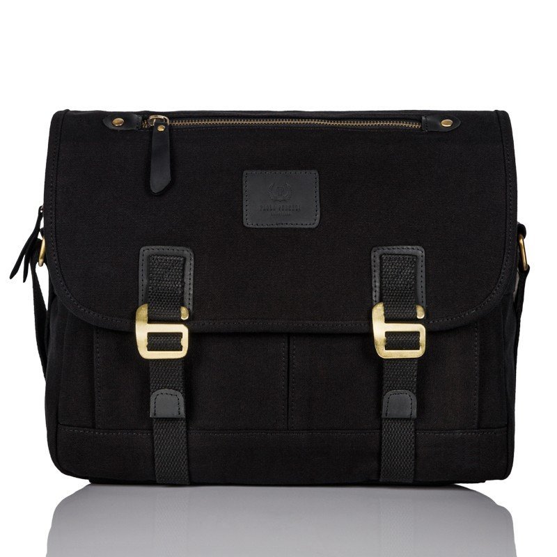 Torba Męska Czarna Studencka Na Ramię T-17-Bl