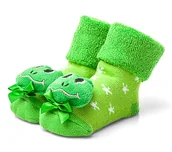 Skarpetki dla dzieci - Ciepłe bawełniane skarpetki z grzechotką r 1-2 lat - miniaturka - grafika 1