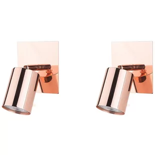 Shumee Kinkiet Shumee Zestaw 2 lamp ściennych metalowy miedziany TIGRIS 224675 - Lampy ścienne - miniaturka - grafika 1