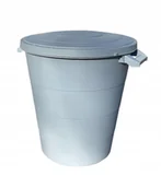 Kosze na śmieci - Kosz do ogrodu Smooth 120l szary z uchwytami - miniaturka - grafika 1