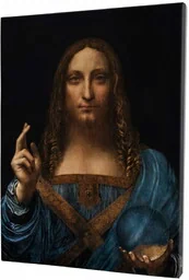 Salvator Mundi-Zbawiciel Świata - obraz religijny na płótnie canvas - Ikony i obrazy sakralne - miniaturka - grafika 1