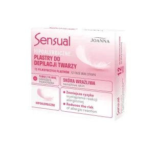 Joanna SENSUAL Plastry do depilacji twarzy HIPOALERGICZNE, 12 szt 5901018020378 - Depilacja - miniaturka - grafika 1