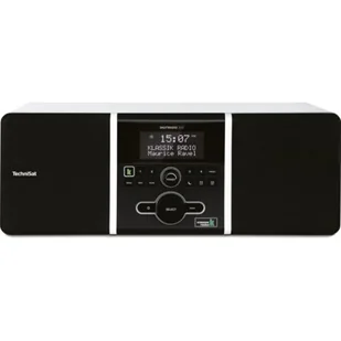 TechniSat DigitRadio 305 Klassik Edition (DAB + cyfrowy, radio FM, drewniana obudowa Bass Reflex, 2 X 5 Watt, Favorit pamięci, AUX-IN, budzik, Sleep Timer) biały - Radiobudziki - miniaturka - grafika 1