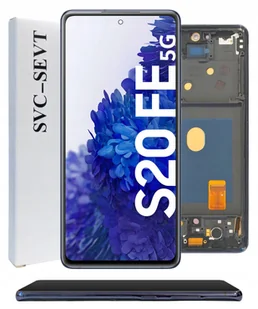 ORYGINAŁ WYŚWIETLACZ EKRAN LCD DO SAMSUNG GALAXY S20 FE 5G RAMKA GRANATOWA - Części serwisowe do telefonów - miniaturka - grafika 1