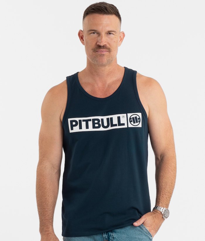 Tank top PIT BULL SLIM FIT HILLTOP granatowy (dark navy)-XXL