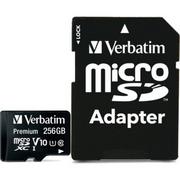 Karty pamięci - Verbatim Micro SDXC 256GB Class 10 UHS-1 + adapter SD (44087) - miniaturka - grafika 1