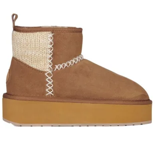 Buty Emu Australia Stinger Knit Flatform W13143CHES - brązowe - Botki damskie - miniaturka - grafika 1