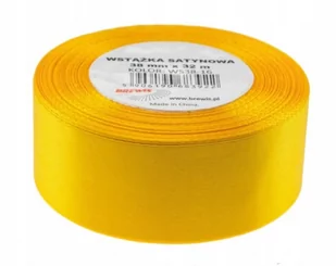 Brewis Wstążka dekoracyjna satynowa 38mm/32m żółta 16 - Pasmanteria - miniaturka - grafika 1