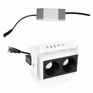 Lampy ogrodowe - Lampa podtynkowa z modułem LED i zasilaczem Modular H180.06 + HM180 2L + HT180 6W ON/OFF Maxlight LED 6W 3000K czarna biała - miniaturka - grafika 1