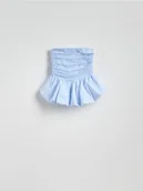 Koszulki i topy damskie - Reserved - Top typu bombka - jasnoniebieski - miniaturka - grafika 1