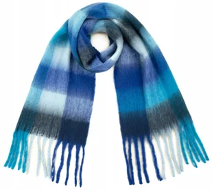 Duży ciepły zimowy szal Duluth w kratę z frędzlami sz23311-5 - Moda i Uroda OUTLET - miniaturka - grafika 1