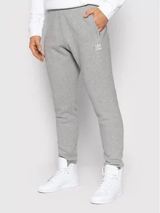 Adidas Spodnie dresowe adicolor Essentials Trefoil H34659 Szary Slim Fit - Spodnie sportowe męskie - miniaturka - grafika 1