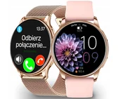 Smartwatch - SMARTWATCH DAMSKI DLA KOBIETY ROZMOWY POWIADOMIENIA SPORT PULS MENU PL - miniaturka - grafika 1
