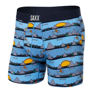 Bokserki męskie SAXX ULTRA Boxer Brief Leniwa rzeka - niebieskie - Majtki męskie - miniaturka - grafika 1