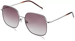 Okulary przeciwsłoneczne - Okulary przeciwsłoneczne BOSS damskie, Burgundy Silver, 58 - grafika 1