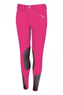 Bryczesy - Pikeur Bryczesy BROOKLYN GRIP młodzieżowe - magenta/grey - miniaturka - grafika 1