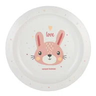 Miseczki i talerzyki dla dzieci - Canpol Babies Talerzyk Plastikowy Cute Animals 9m+ Różowy Króliczek - miniaturka - grafika 1