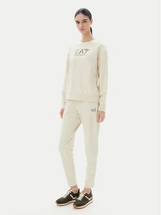 EA7 Emporio Armani Dres 7W000115 AF13135 U1079 Beżowy Regular Fit - Dresy damskie - miniaturka - grafika 1