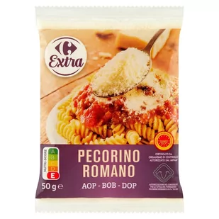 Carrefour Extra Pecorino Romano Ser twardy z mleka owczego tarty 50 g - Sery - miniaturka - grafika 1