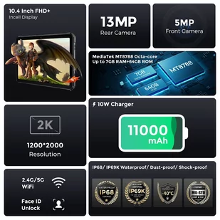 Tablet FOSSiBOT DT1 Lite 8766621605292 - Tablety - miniaturka - grafika 8